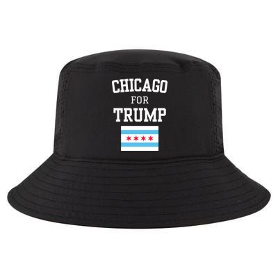 Chicago For Donald Trump 2024 Flag Cool Comfort Performance Bucket Hat