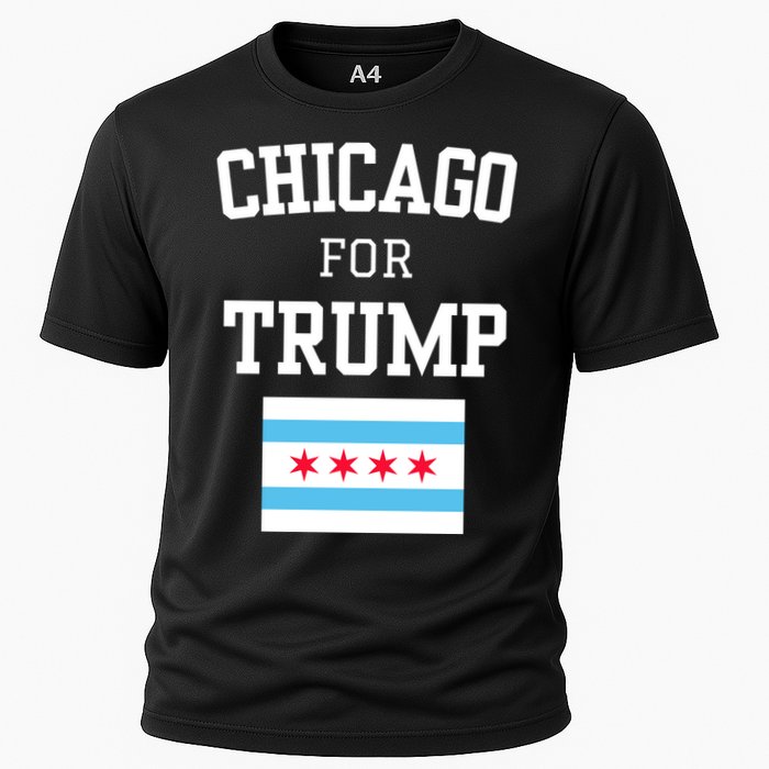 Chicago For Donald Trump 2024 Flag Cooling Performance Crew T-Shirt