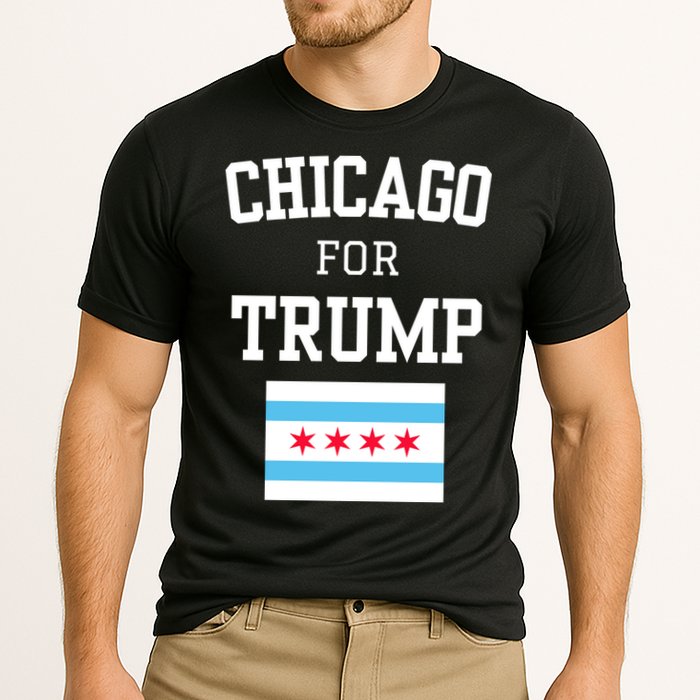 Chicago For Donald Trump 2024 Flag Cooling Performance Crew T-Shirt