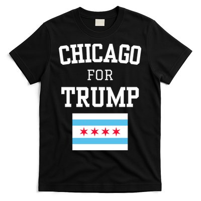 Chicago For Donald Trump 2024 Flag T-Shirt