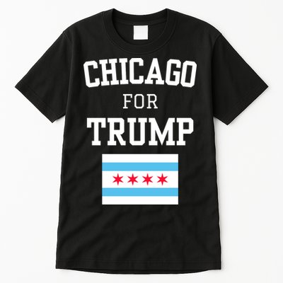 Chicago For Donald Trump 2024 Flag Tall T-Shirt