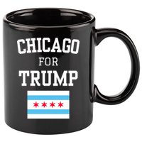 Chicago For Donald Trump 2024 Flag 11oz C Handle Ceramic Mug