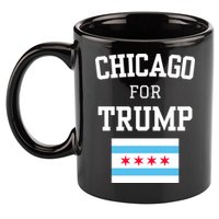 Chicago For Donald Trump 2024 Flag 11oz C Handle Ceramic Mug