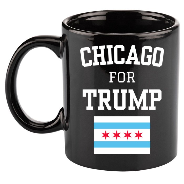 Chicago For Donald Trump 2024 Flag 11oz C Handle Ceramic Mug