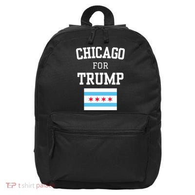 Chicago For Donald Trump 2024 Flag 16 in Basic Backpack
