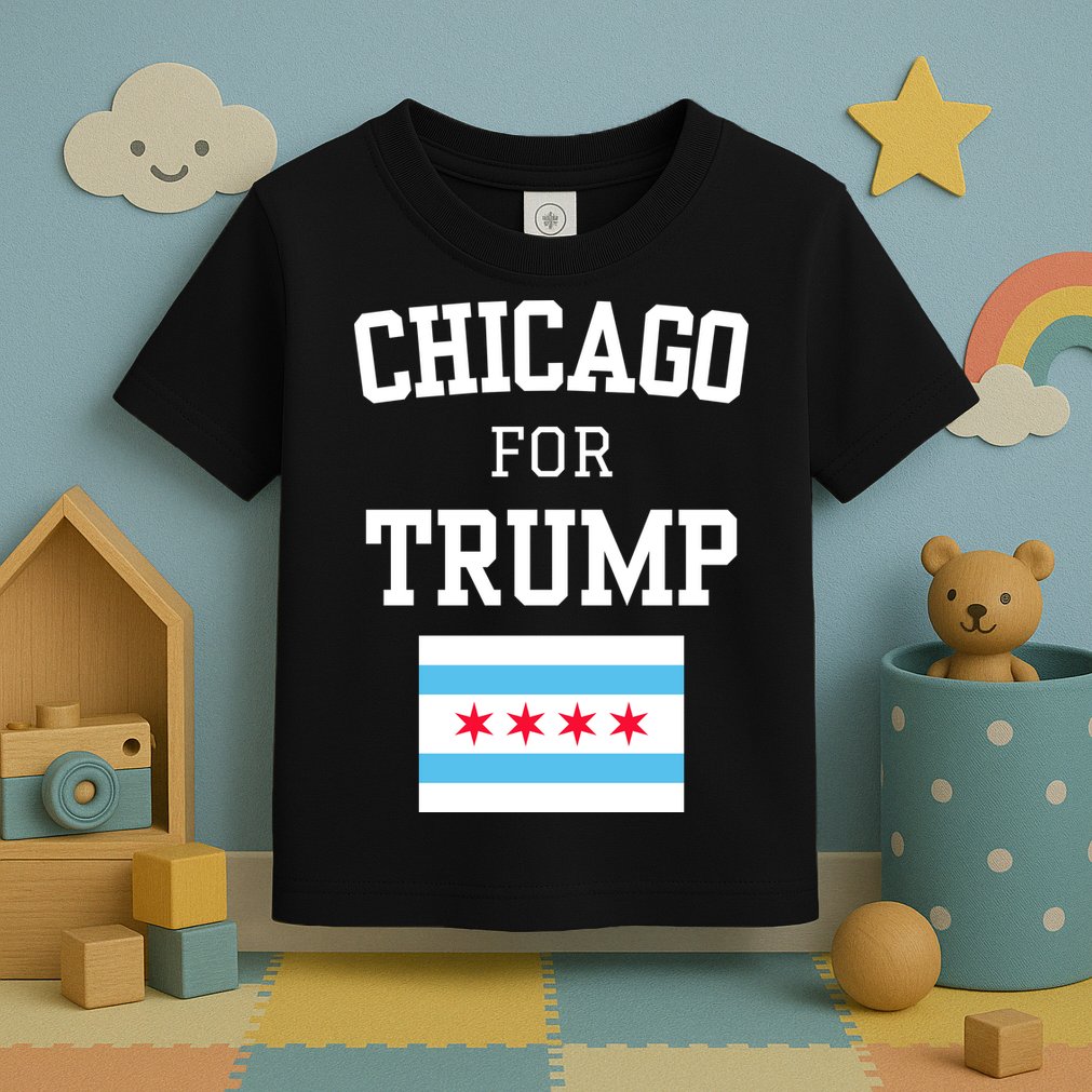 Chicago For Donald Trump 2024 Flag Toddler T-Shirt
