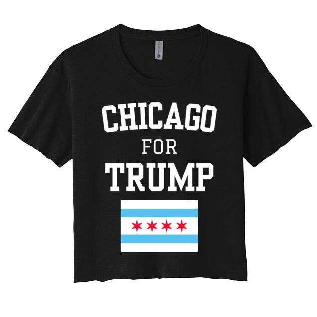 Chicago For Donald Trump 2024 Flag Crop Top