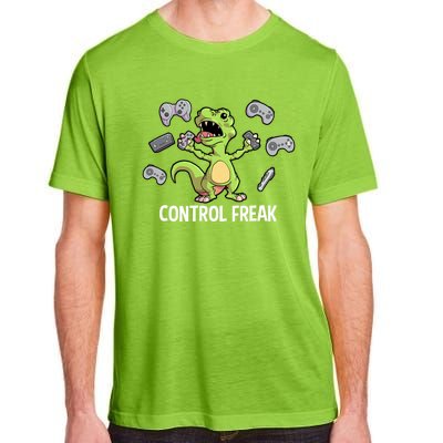 Control Freak Dinosaur T Rex Funny Video Gamer Game Lovers Gift Adult ChromaSoft Performance T-Shirt