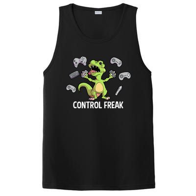 Control Freak Dinosaur T Rex Funny Video Gamer Game Lovers Gift PosiCharge Competitor Tank