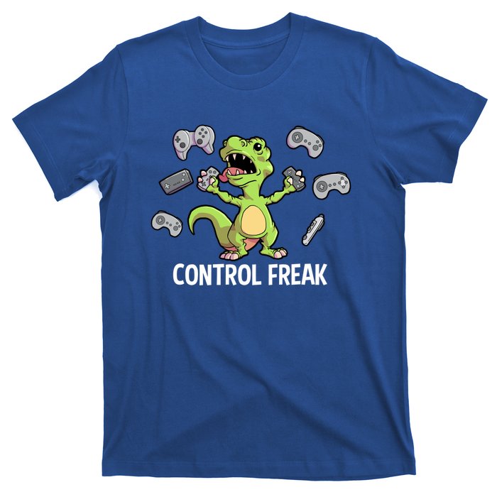 Control Freak Dinosaur T Rex Funny Video Gamer Game Lovers Gift T-Shirt