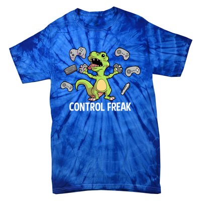 Control Freak Dinosaur T Rex Funny Video Gamer Game Lovers Gift Tie-Dye T-Shirt