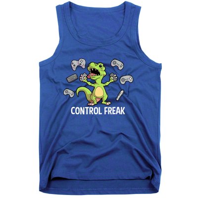 Control Freak Dinosaur T Rex Funny Video Gamer Game Lovers Gift Tank Top