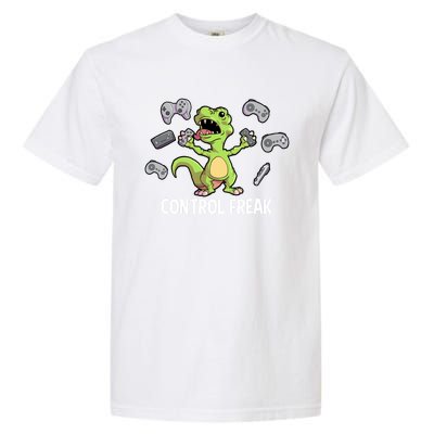 Control Freak Dinosaur T Rex Funny Video Gamer Game Lovers Gift Garment-Dyed Heavyweight T-Shirt