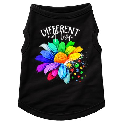Color Flower Different Not Less Autism Awareness Month Doggie Tank
