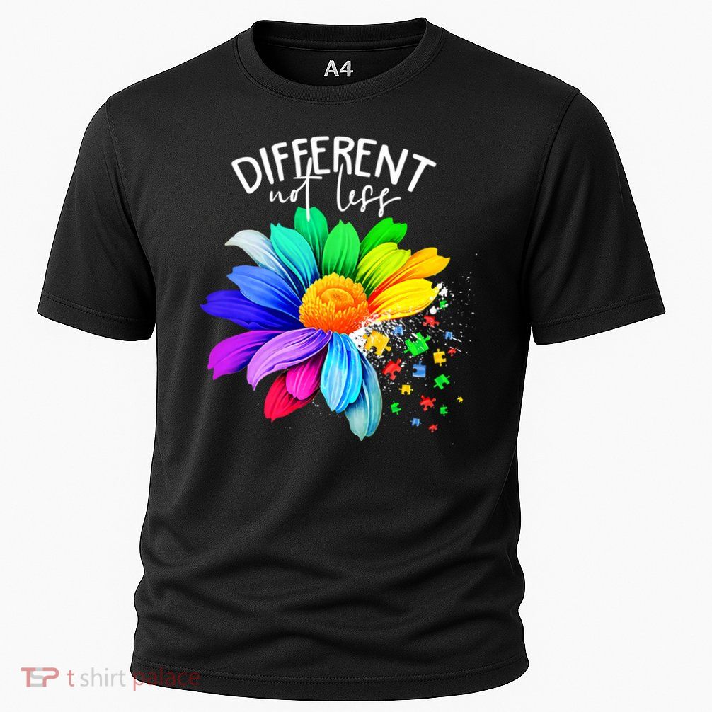 Color Flower Different Not Less Autism Awareness Month Cooling Performance Crew T-Shirt