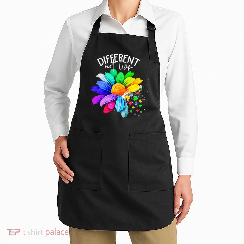 Color Flower Different Not Less Autism Awareness Month Apron
