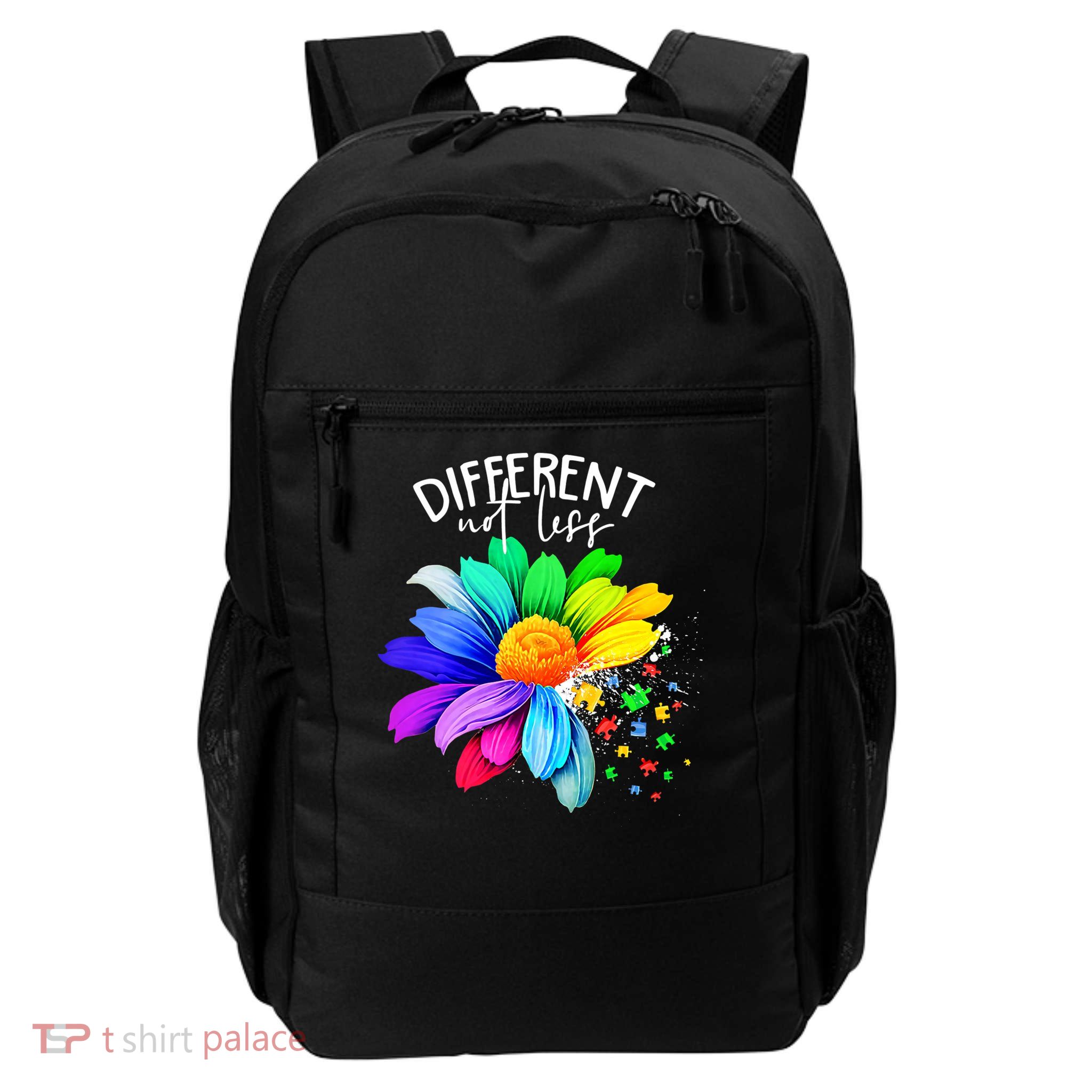 Color Flower Different Not Less Autism Awareness Month Backpack