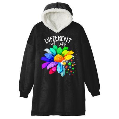 Color Flower Different Not Less Autism Awareness Month Hooded Wearable Blanket