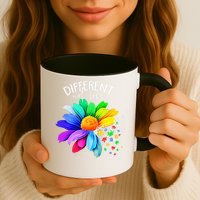 Color Flower Different Not Less Autism Awareness Month Mug