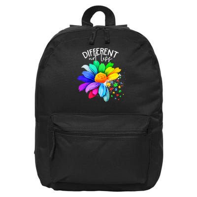 Color Flower Different Not Less Autism Awareness Month 16 in Basic Backpack