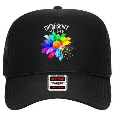 Color Flower Different Not Less Autism Awareness Month Trucker Hat