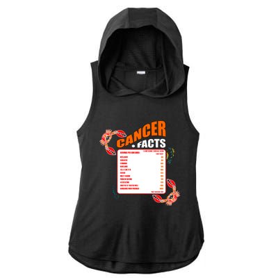 Cancer Facts Daily Serving Per Container Funny Cancer Gift Ladies PosiCharge Tri-Blend Wicking Draft Hoodie Tank