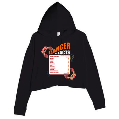 Cancer Facts Daily Serving Per Container Funny Cancer Gift Crop Fleece Hoodie