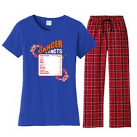 Cancer Facts Daily Serving Per Container Funny Cancer Gift Women's Flannel Pajama Set