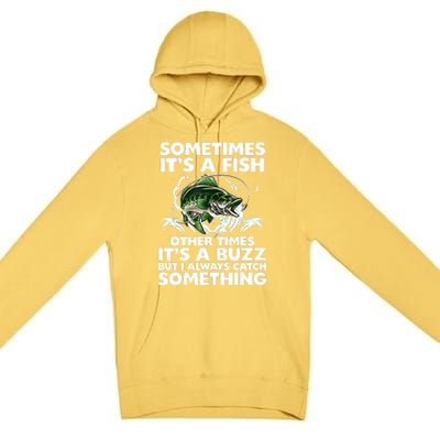 Cool Fishing Design Fishing Rod Fish Fisherman Premium Pullover Hoodie