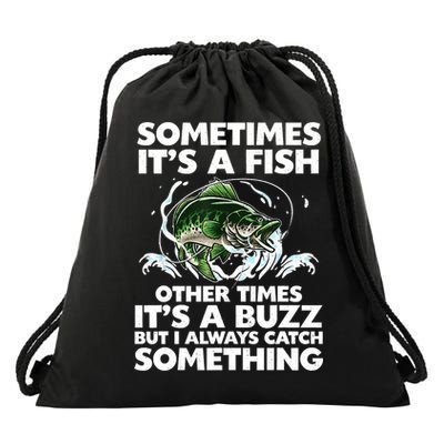 Cool Fishing Design Fishing Rod Fish Fisherman Drawstring Bag