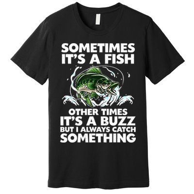 Cool Fishing Design Fishing Rod Fish Fisherman Premium T-Shirt