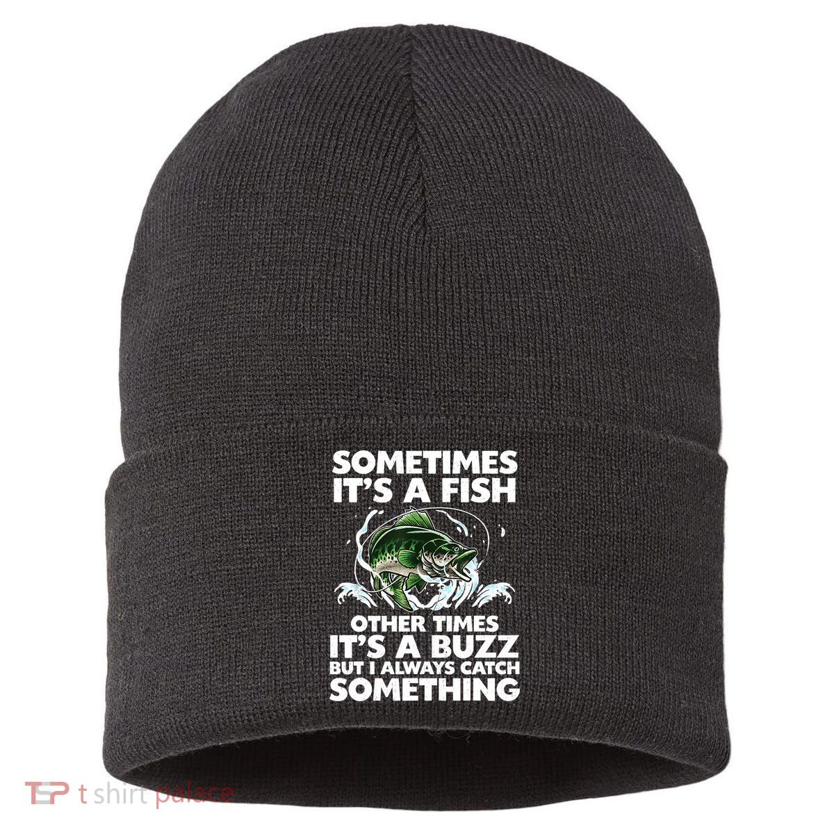 Cool Fishing Design Fishing Rod Fish Fisherman Sustainable Knit Beanie