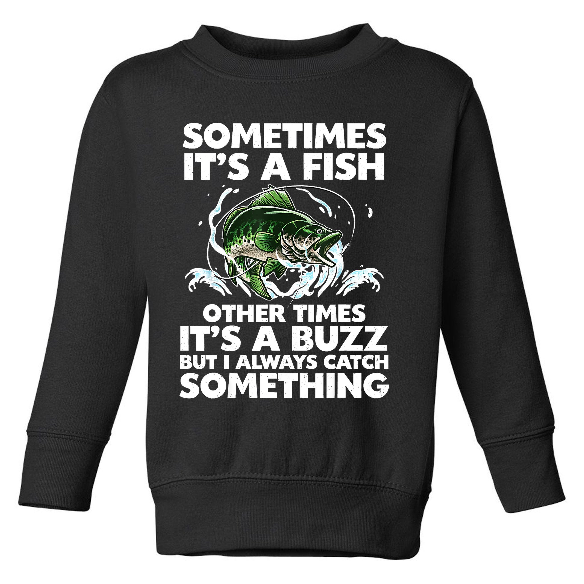 Cool Fishing Design Fishing Rod Fish Fisherman Toddler Sweatshirt