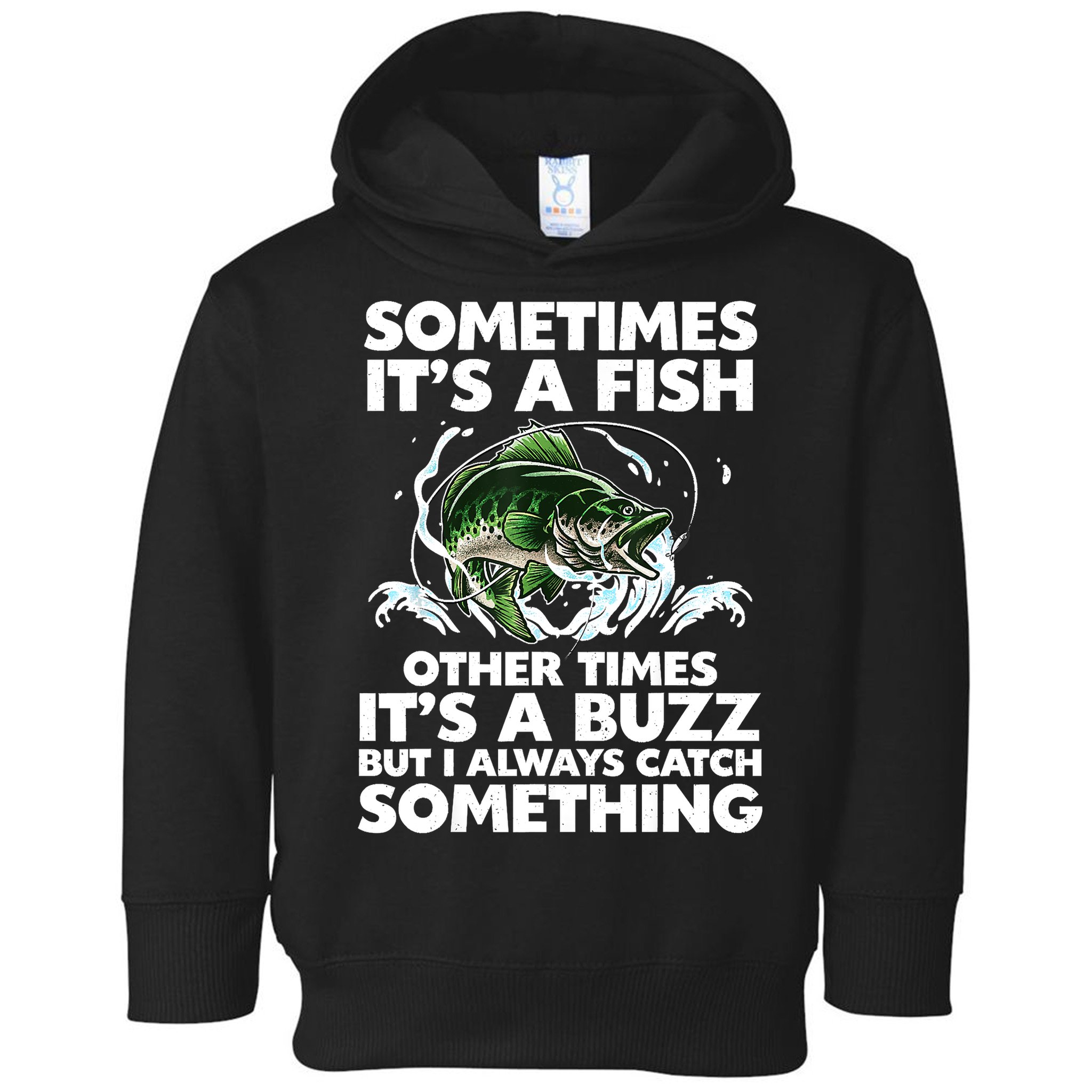 Cool Fishing Design Fishing Rod Fish Fisherman Toddler Hoodie