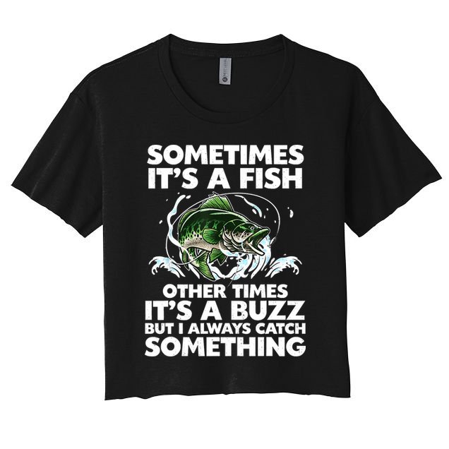 Cool Fishing Design Fishing Rod Fish Fisherman Crop Top