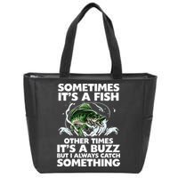 Cool Fishing Design Fishing Rod Fish Fisherman Zip Tote Bag