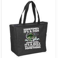 Cool Fishing Design Fishing Rod Fish Fisherman Zip Tote Bag