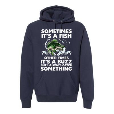 Cool Fishing Design Fishing Rod Fish Fisherman Premium Hoodie