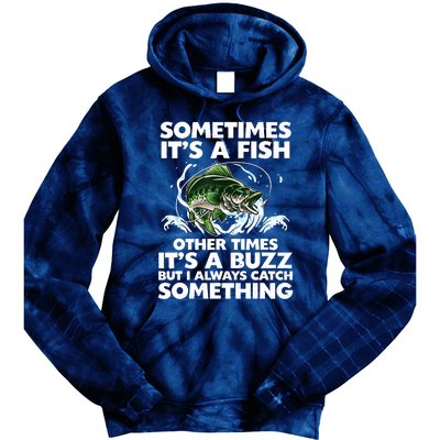 Cool Fishing Design Fishing Rod Fish Fisherman Tie Dye Hoodie