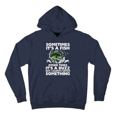 Cool Fishing Design Fishing Rod Fish Fisherman Tall Hoodie