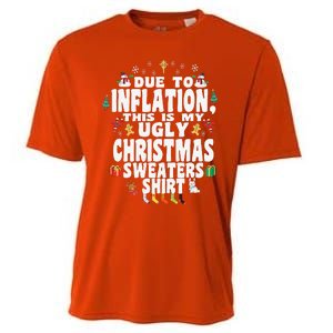 Christmas Funny Due To Inflation This Is My Ugly Funny Cooling Performance Crew T-Shirt