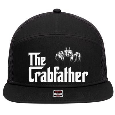 Crab Fishing Dad The Crabfather 7 Panel Mesh Trucker Snapback Hat