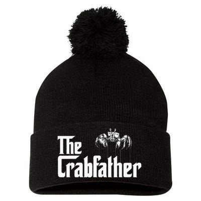 Crab Fishing Dad The Crabfather Pom Pom 12in Knit Beanie