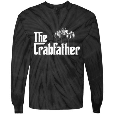 Crab Fishing Dad The Crabfather Tie-Dye Long Sleeve Shirt