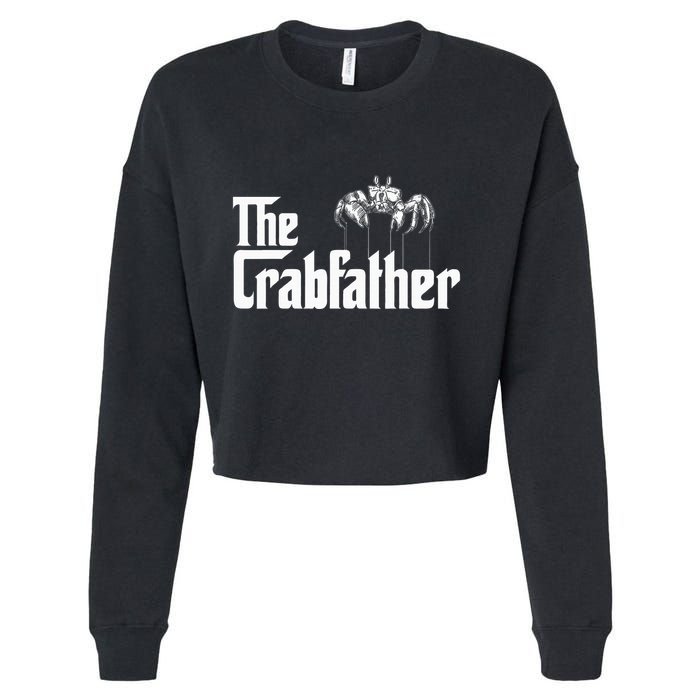 Crab Fishing Dad The Crabfather Cropped Pullover Crew