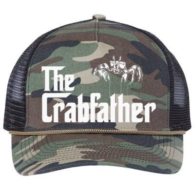 Crab Fishing Dad The Crabfather Retro Rope Trucker Hat Cap