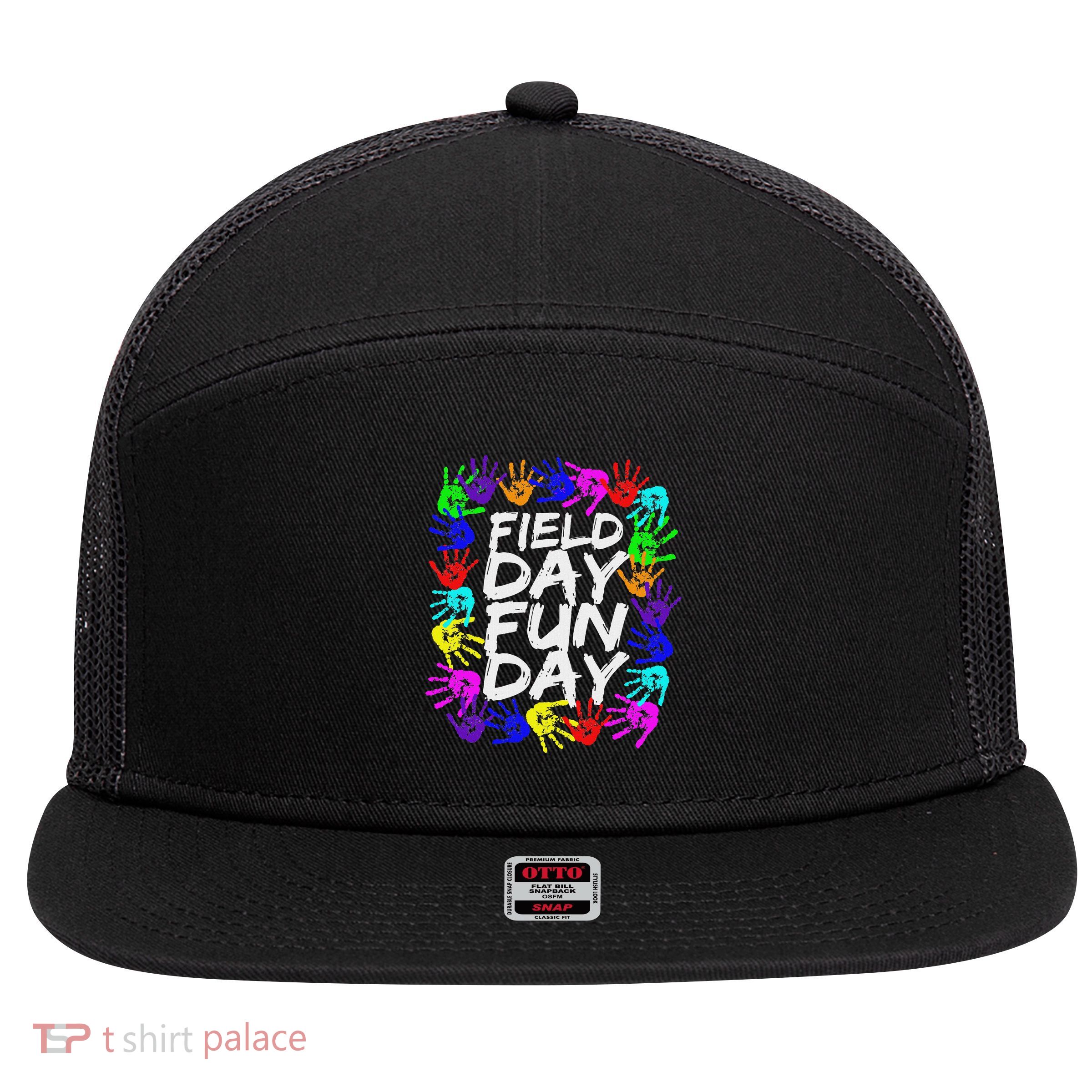Cute Field Day Teacher 7 Panel Mesh Trucker Snapback Hat