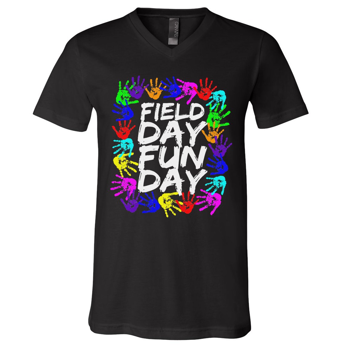 Cute Field Day Teacher V-Neck T-Shirt