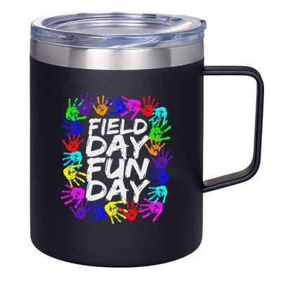 Cute Field Day Teacher 12oz Stainless Steel Coffee Mug