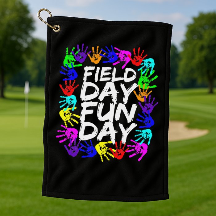 Cute Field Day Teacher Golf Towel